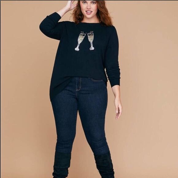 Lane Bryant CHAMPAGNE GRAPHIC SWEATER - Picture 3 of 8